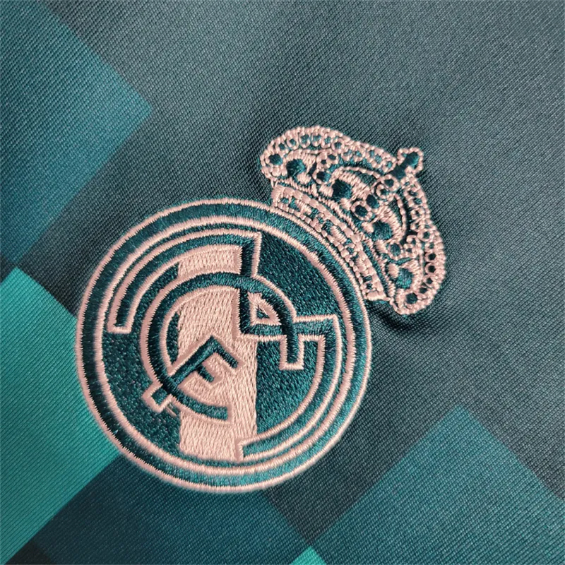 Real Madrid Retro Jersey Third Away Long Sleeve Custom Soccer Shirt 2017/18