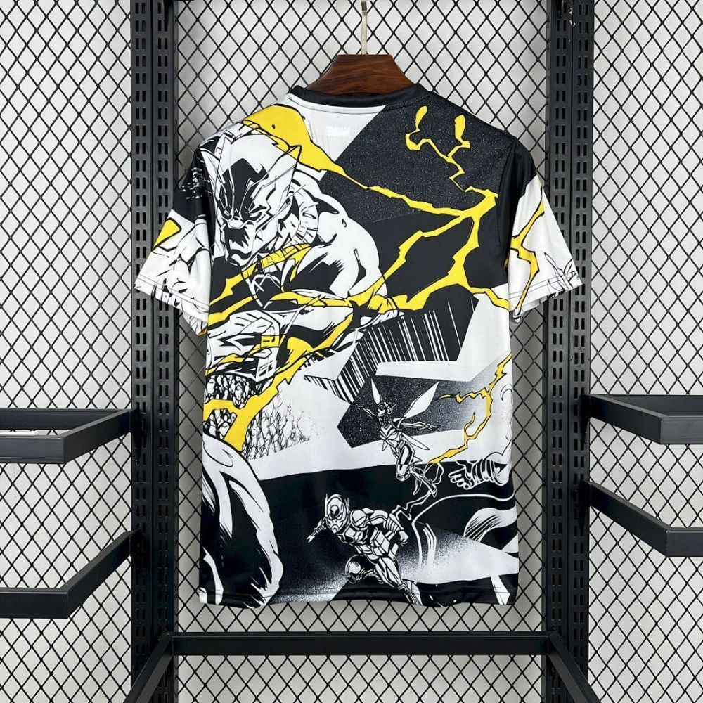 Real Madrid Soccer Jersey Pre-Match Marvel Custom Shirt 2025/26