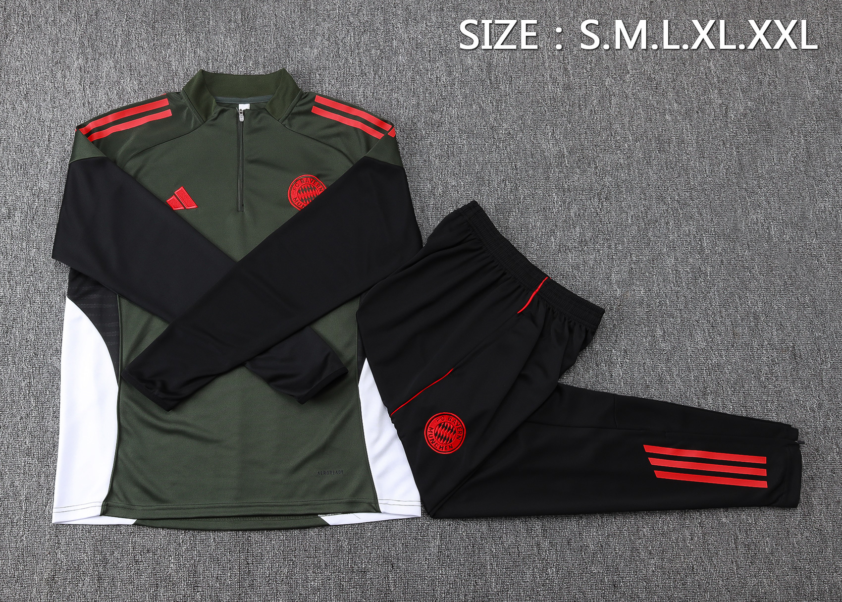 Bayern Munich Training Kit (Sweatshirt+Pants) Deep Green 2025/26