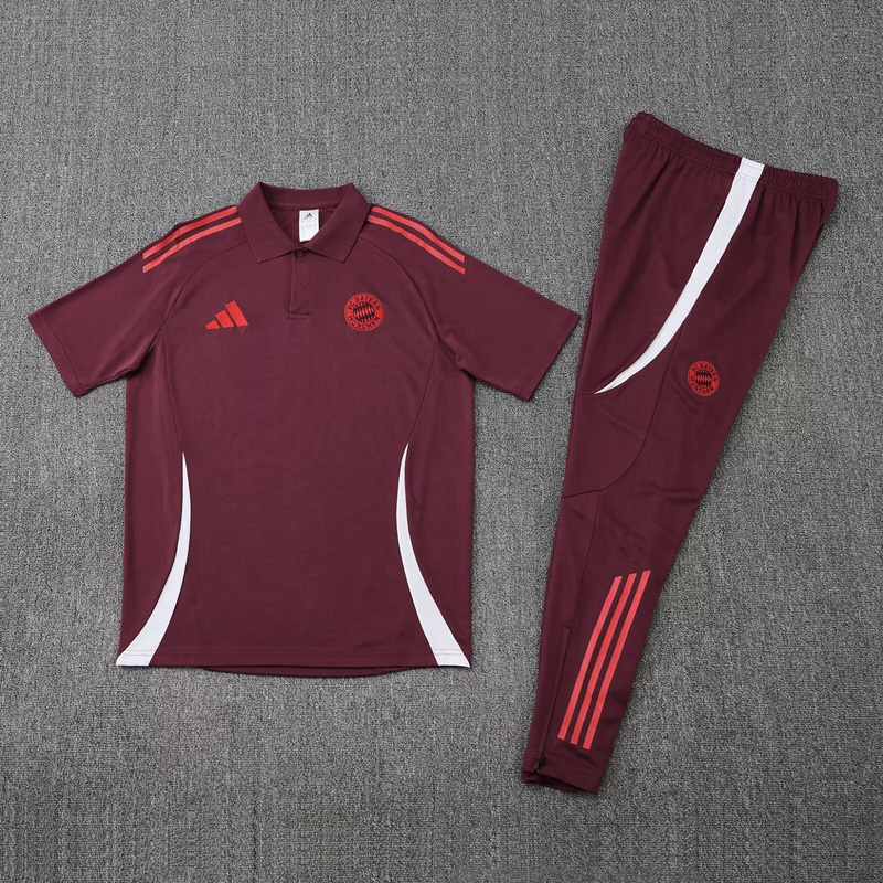 Bayern Munich Training Kit (Polo+Pants) Red 2025/26