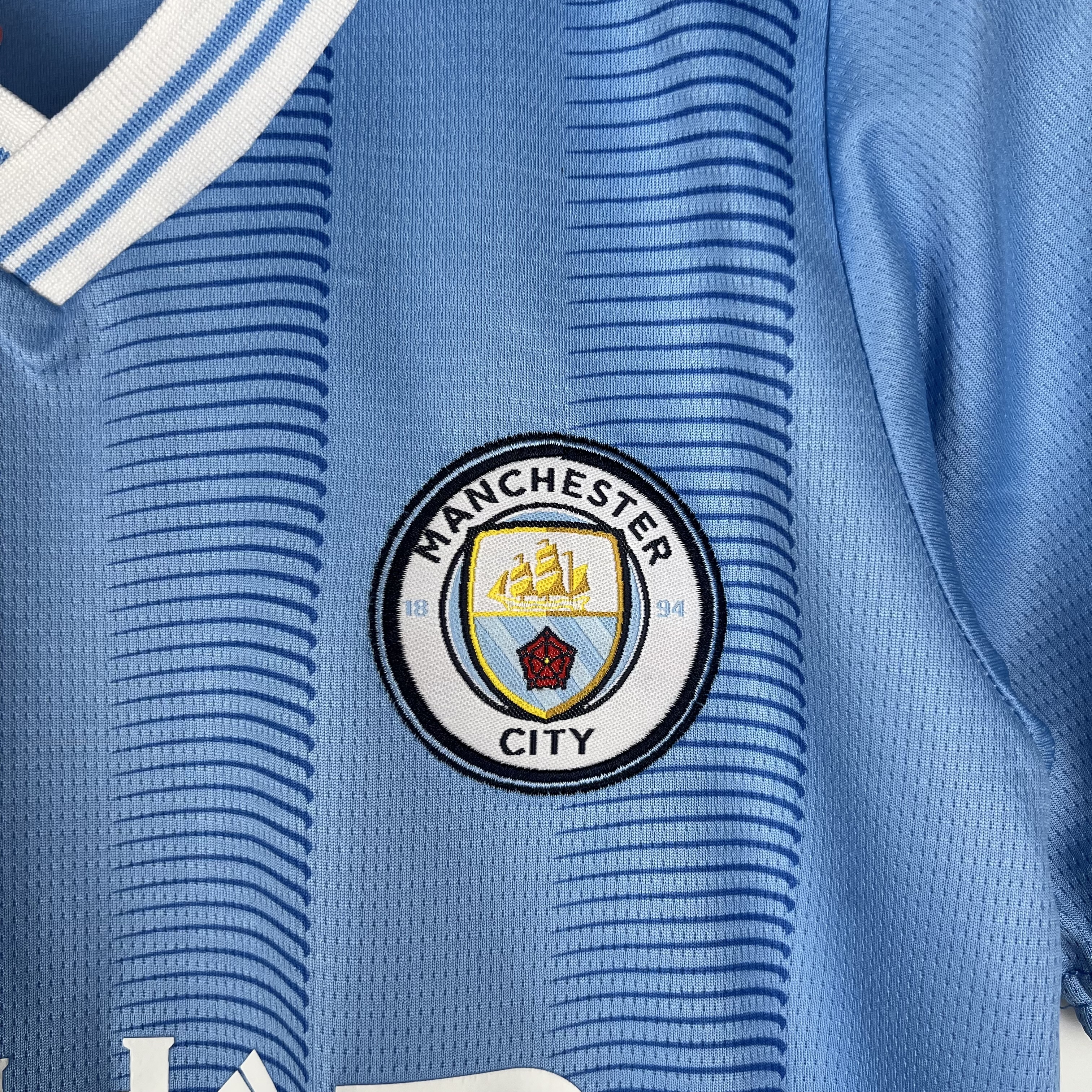 Manchester City Football Jersey Home Kids Kit Jersey+Shorts 2023/24