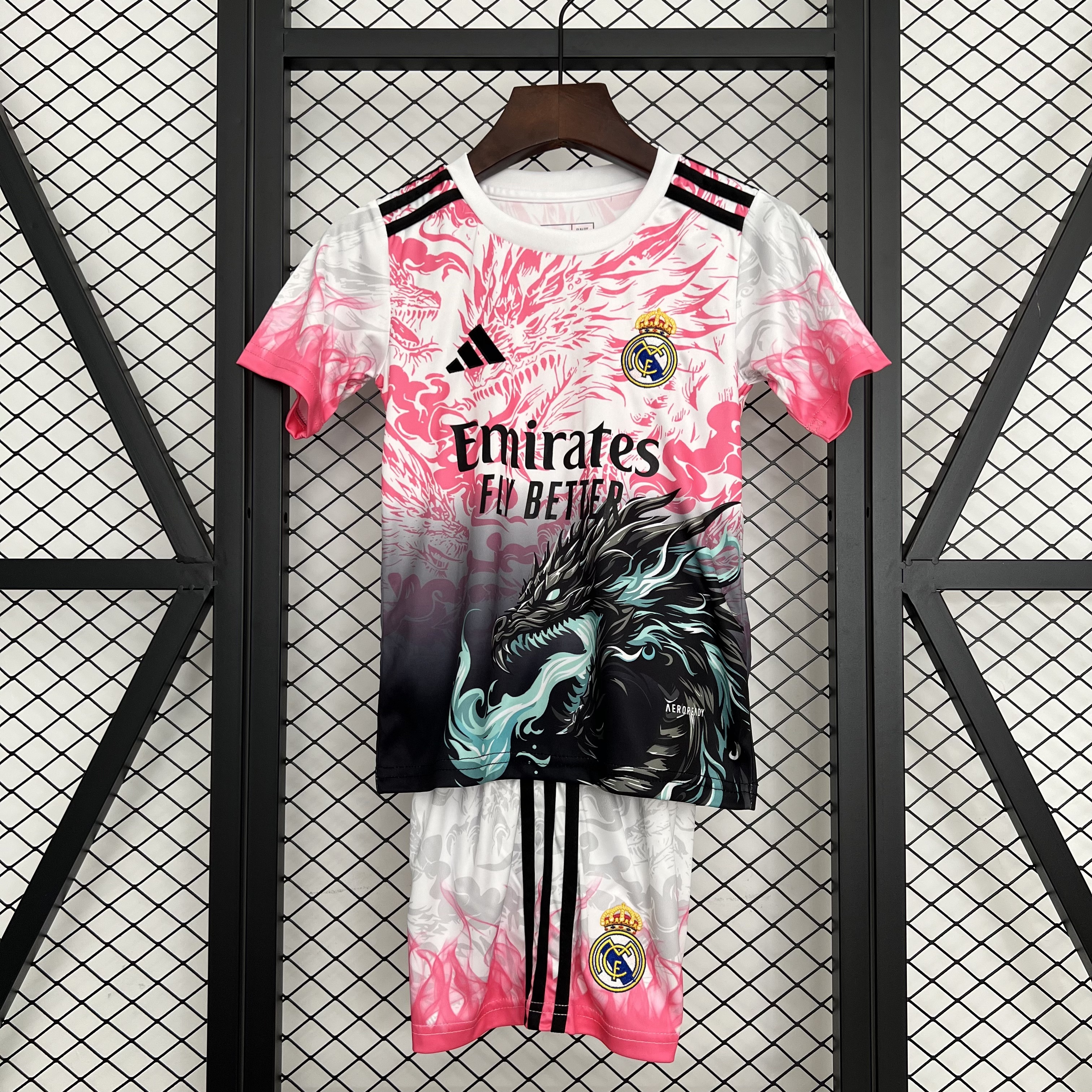Real Madrid Soccer Jersey Dragon Special Edition Kids Kit Jersey+Shorts 2025/26