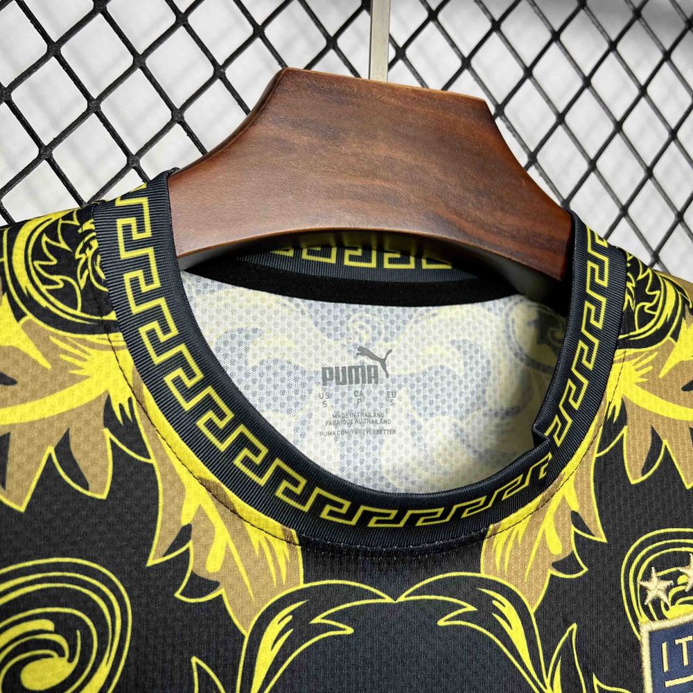Italy Soccer Jersey x Versace Gold Special Edition Custom Shirt 2022