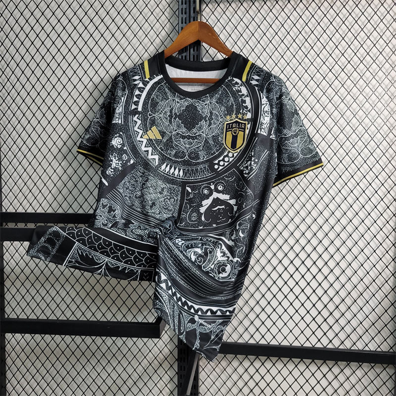 Italy Soccer Jersey Black Special Edition Custom Shirt 2024