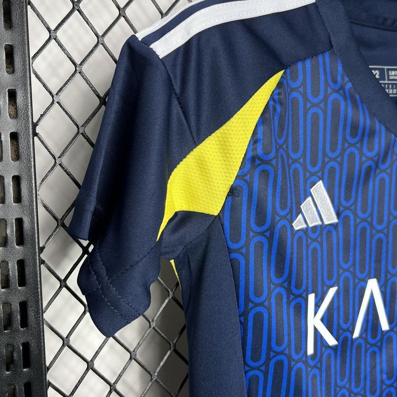 Al Nassr Soccer Jersey Away Kids Kit Jersey+Shorts 2024/25