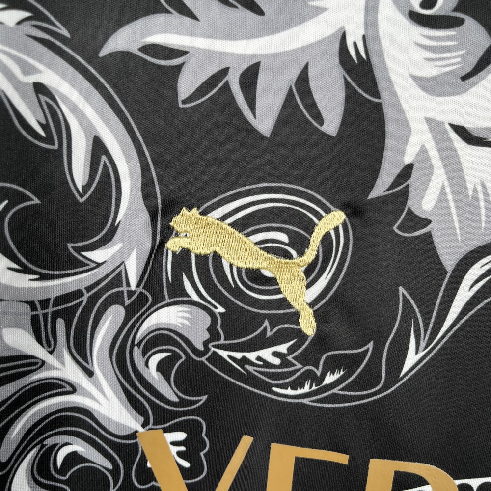 Italy Soccer Jersey x Versace Black Special Edition Custom Shirt 2024