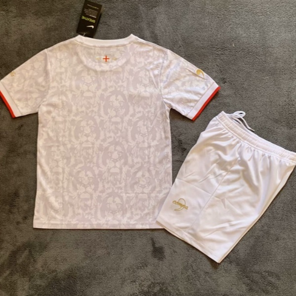 England Soccer Jersey White Comma Special Edition Kids Kit Jersey+Shorts EURO 2024