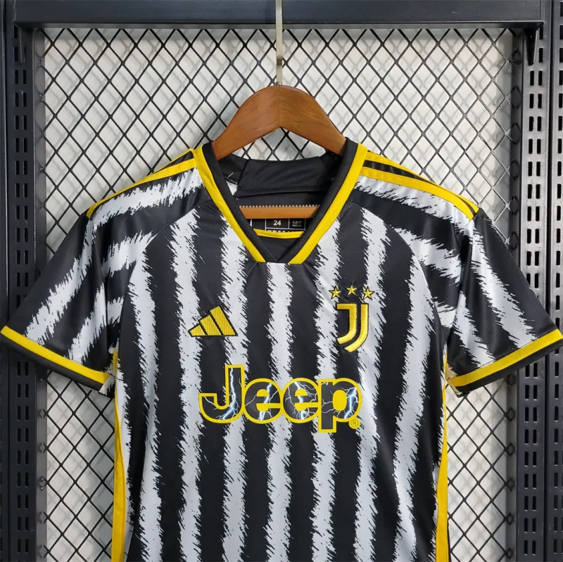 Juventus Soccer Jersey Home Kids Kit Jersey+Shorts 2023/24
