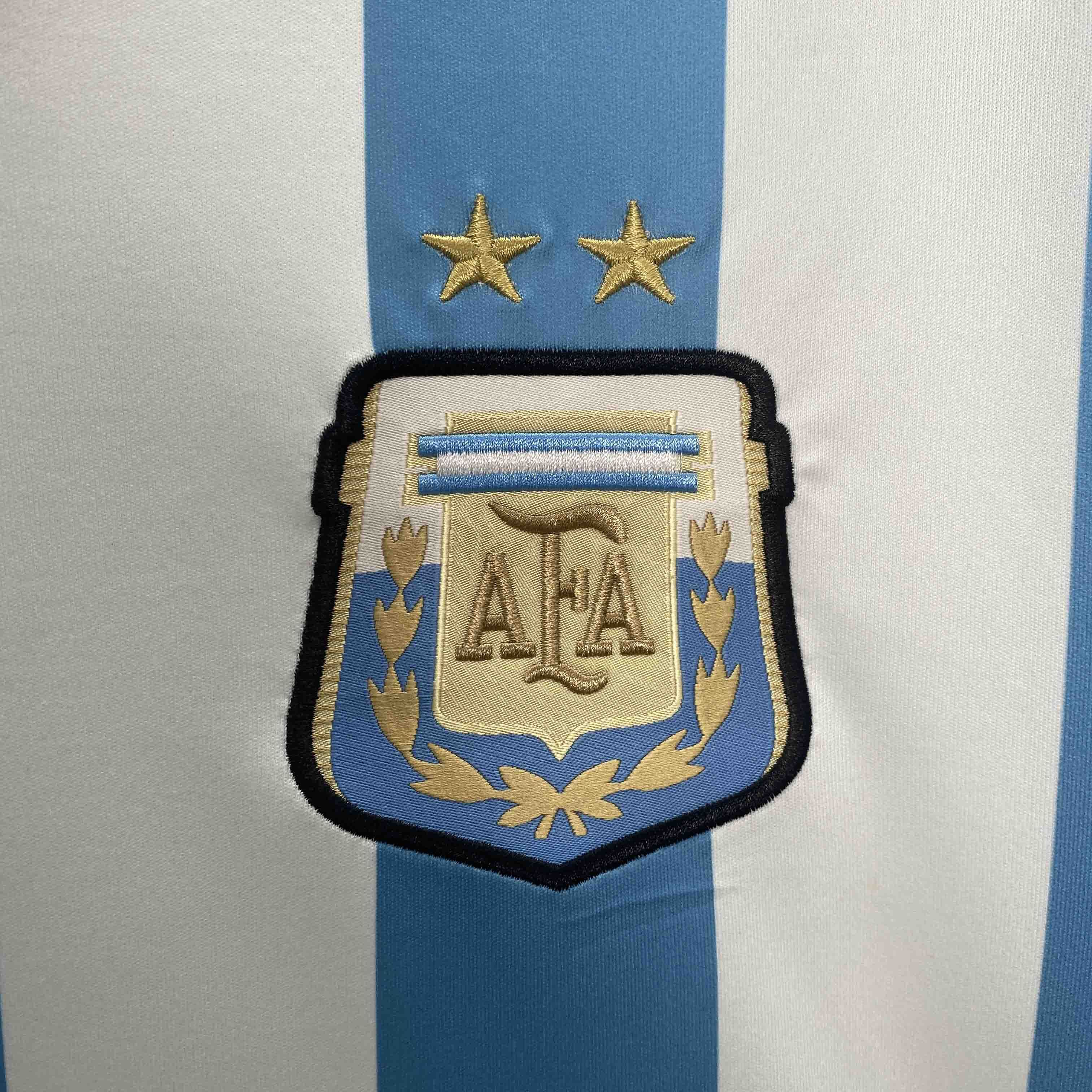 Argentina Retro Jersey Custom Home Football Jersey 2014