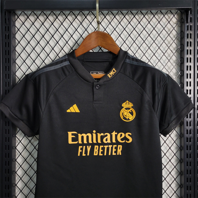 Real Madrid Soccer Jersey Third Away Kids Kit Jersey+Shorts 2023/24