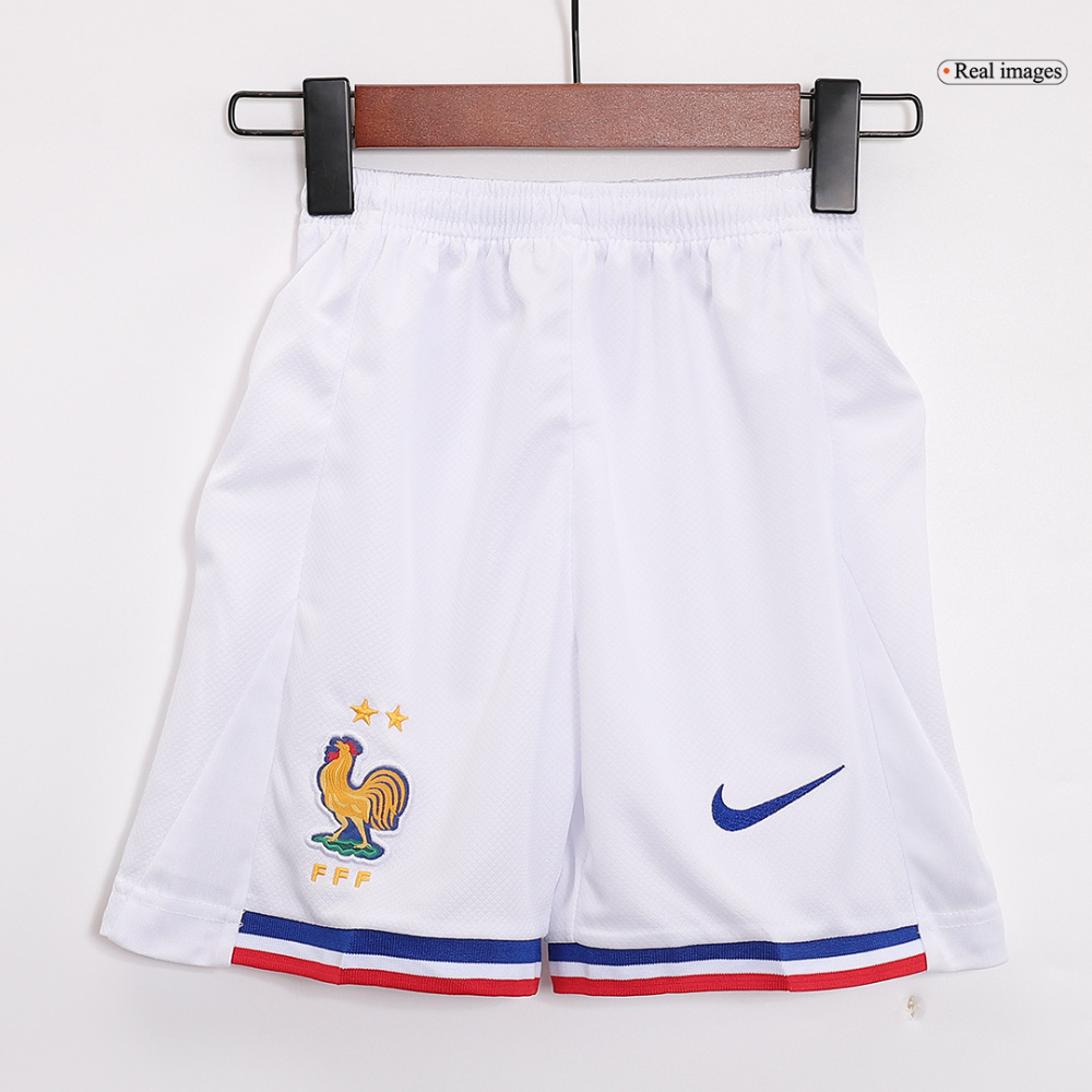 France Home Football Uniform Kids Kit Jersey+Shorts EURO 2024