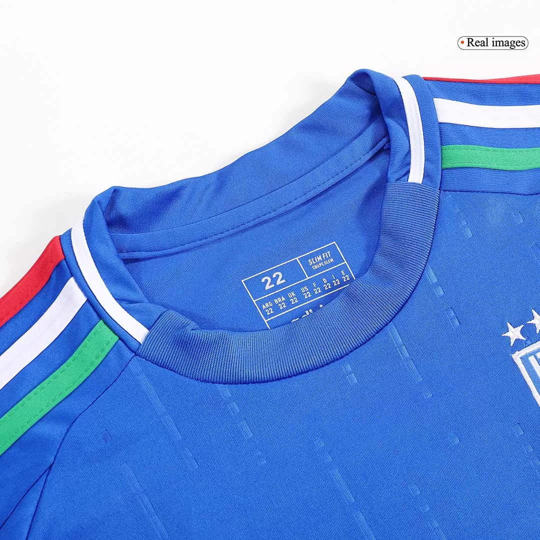 Italy Home Football Uniform Kids Kit Jersey+Shorts EURO 2024