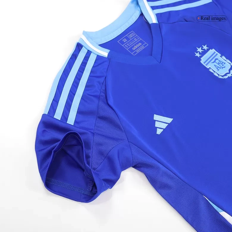 Argentina Away Soccer Uniform Kids Kit Jersey+Shorts 2024
