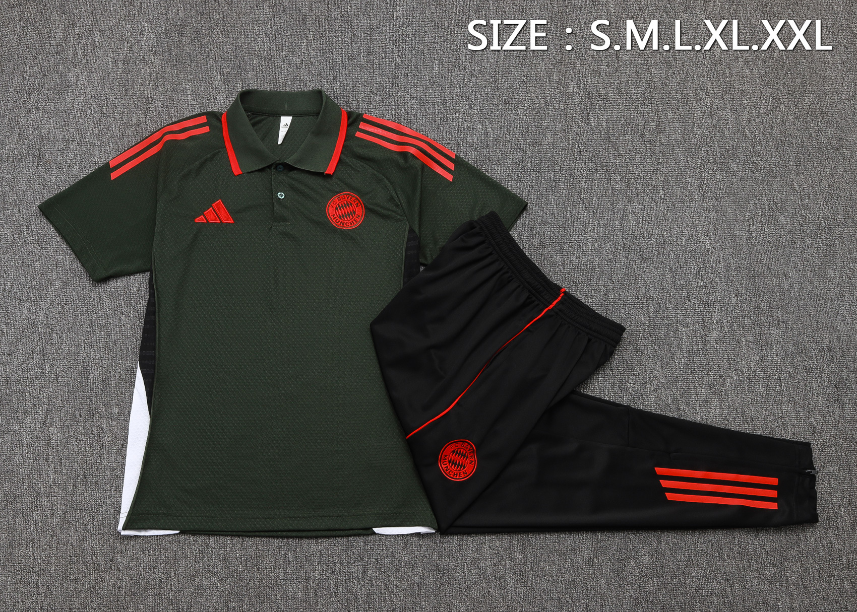 Bayern Munich Training Kit (Polo+Pants) Deep Green 2025/26