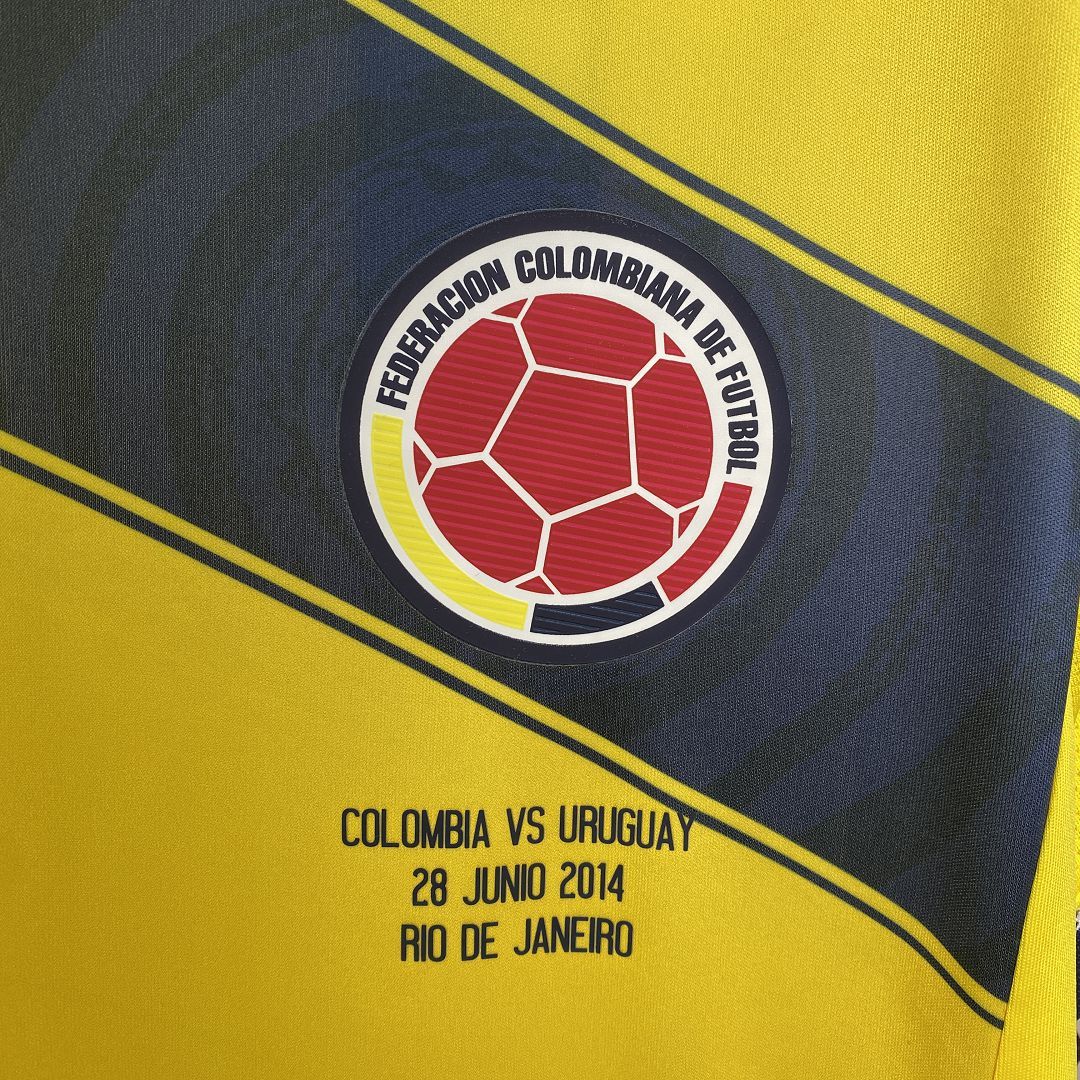 Colombia Retro Soccer Jersey Home Custom Shirt 2014