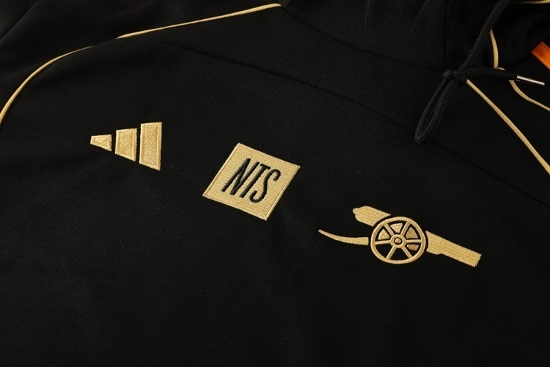 Arsenal UPB Hoodie Training Kit (Sweatshirt+Pants) Black 2025/26