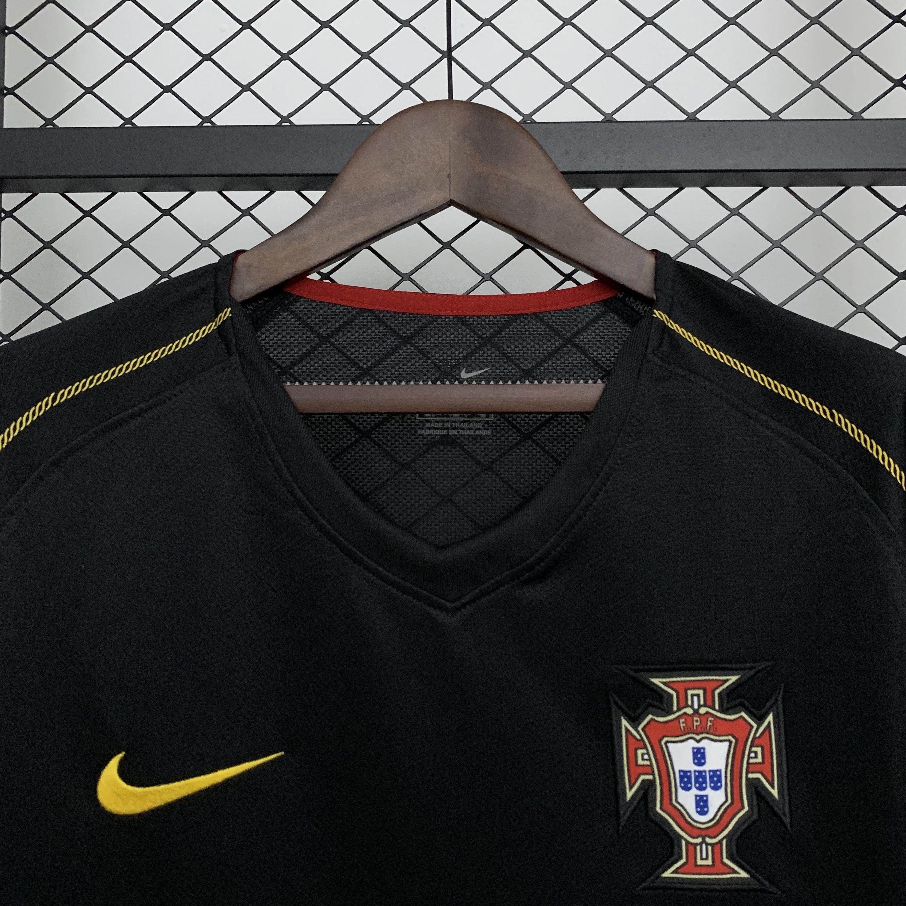 Portugal Retro Soccer Jersey Away Custom Shirt 2006