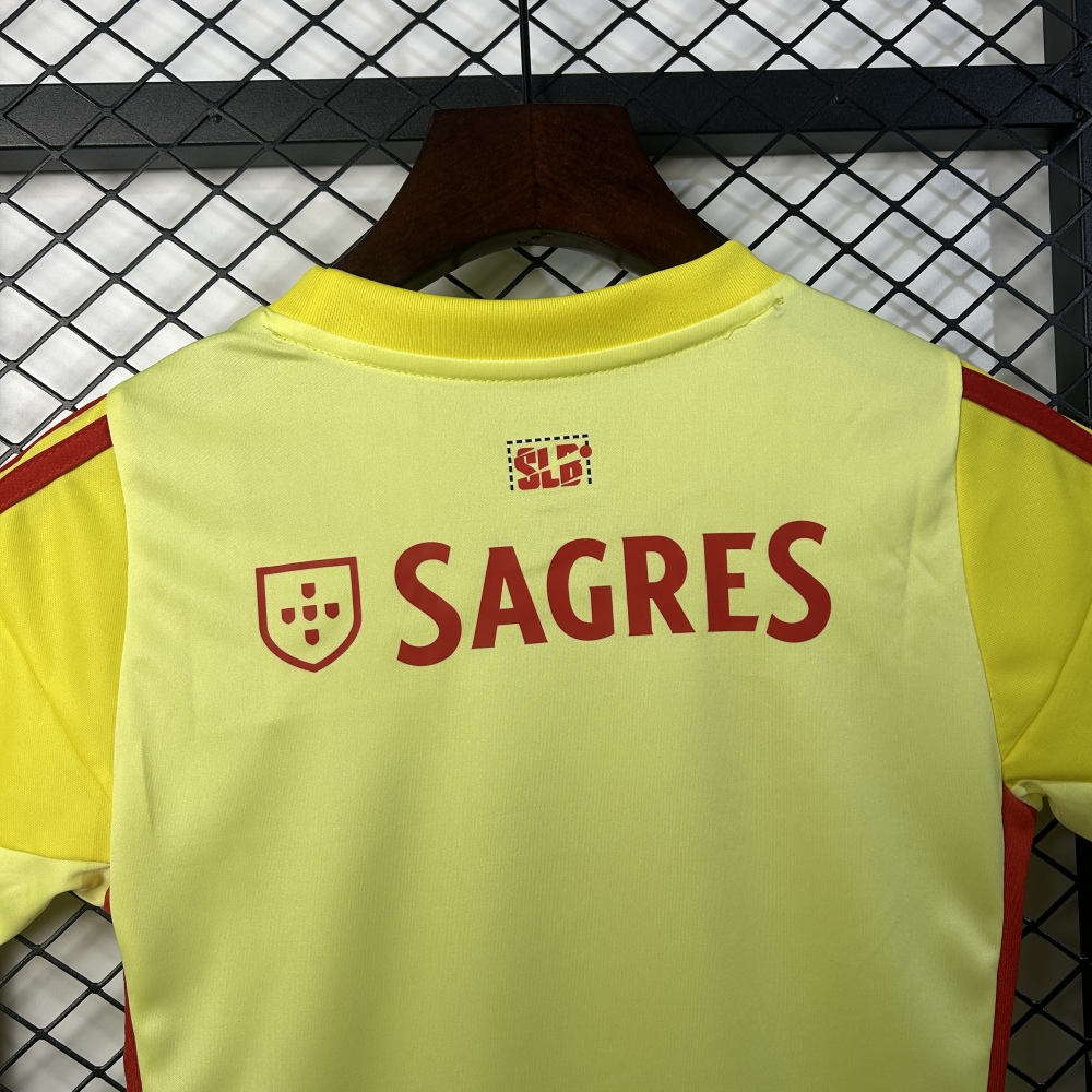 Benfica Soccer Jersey Goalkeeper Kids Kit Jersey+Shorts 2025/26