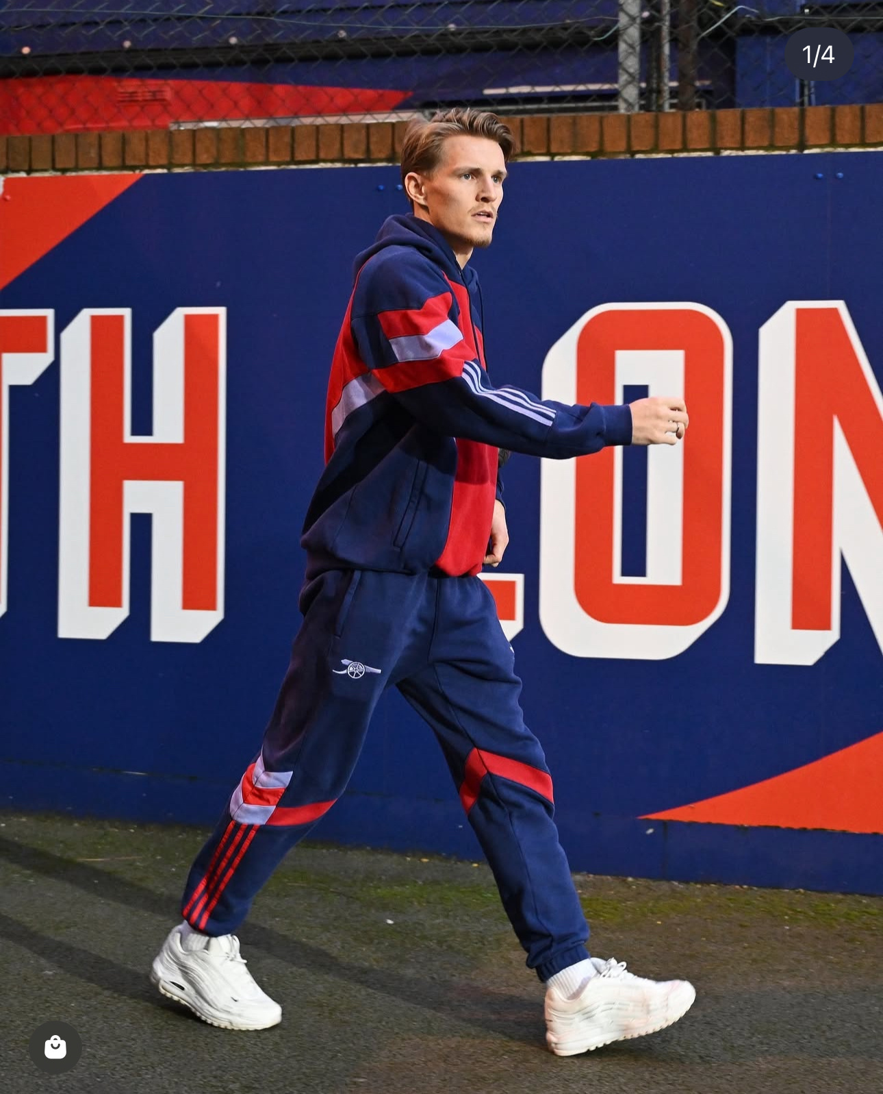Arsenal Hoodie Training Kit Fleece-Lined Thick (Sweatshirt+Pants) Red&Blue 2025/26