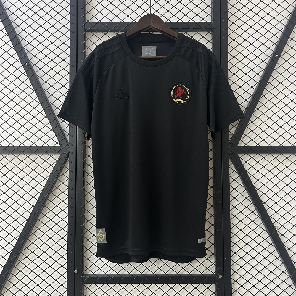 Aston Villa Football Jersey 125th Anniversary Black Custom Shirt 2025/26