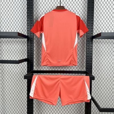 Real Madrid Soccer Jersey Orange Goalkeeper Kids Kit Jersey+Shorts 2025/26