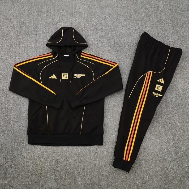 Arsenal UPB Hoodie Training Kit (Sweatshirt+Pants) Black 2025/26