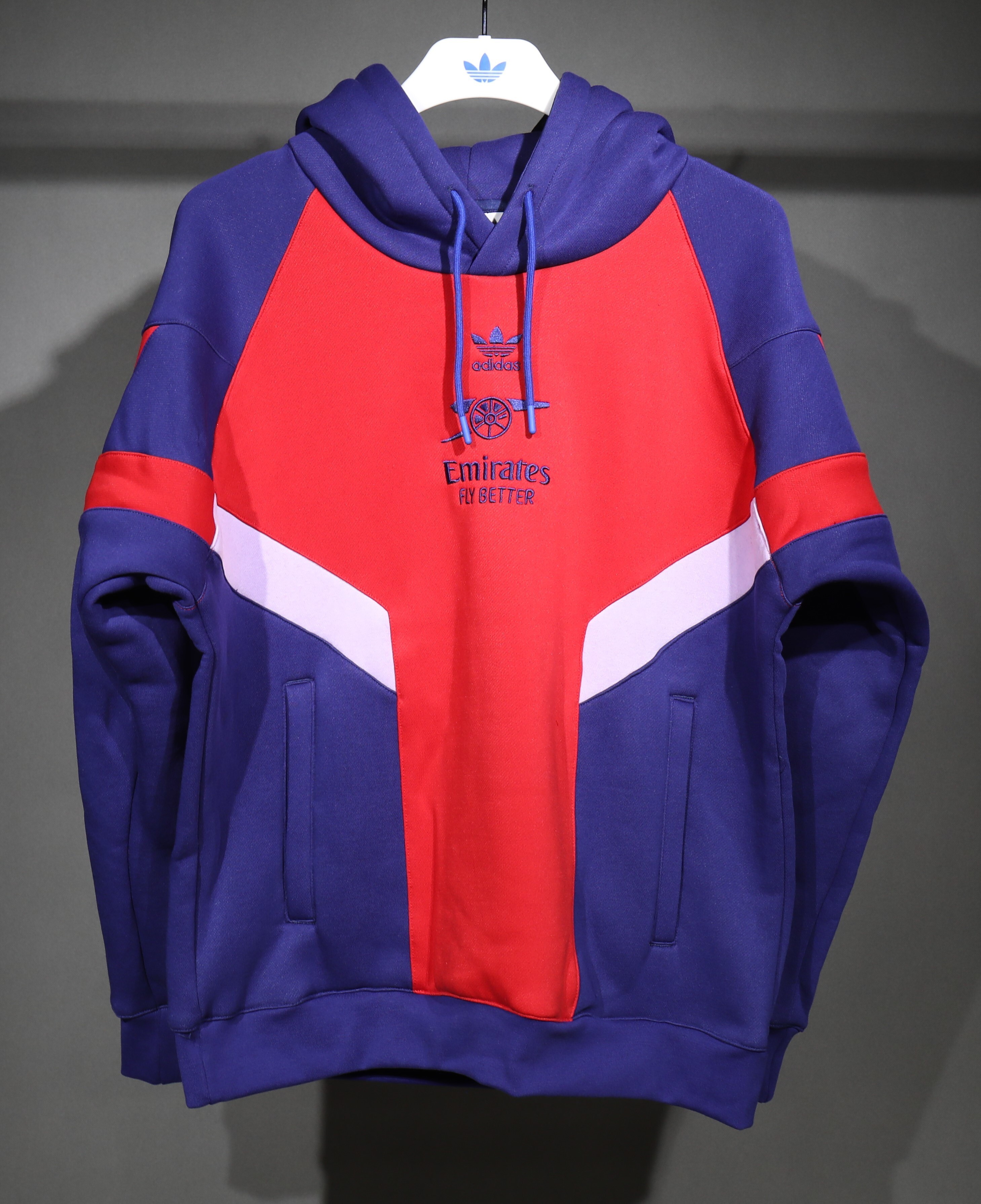 Arsenal Hoodie Training Kit Fleece-Lined Thick (Sweatshirt+Pants) Red&Blue 2025/26