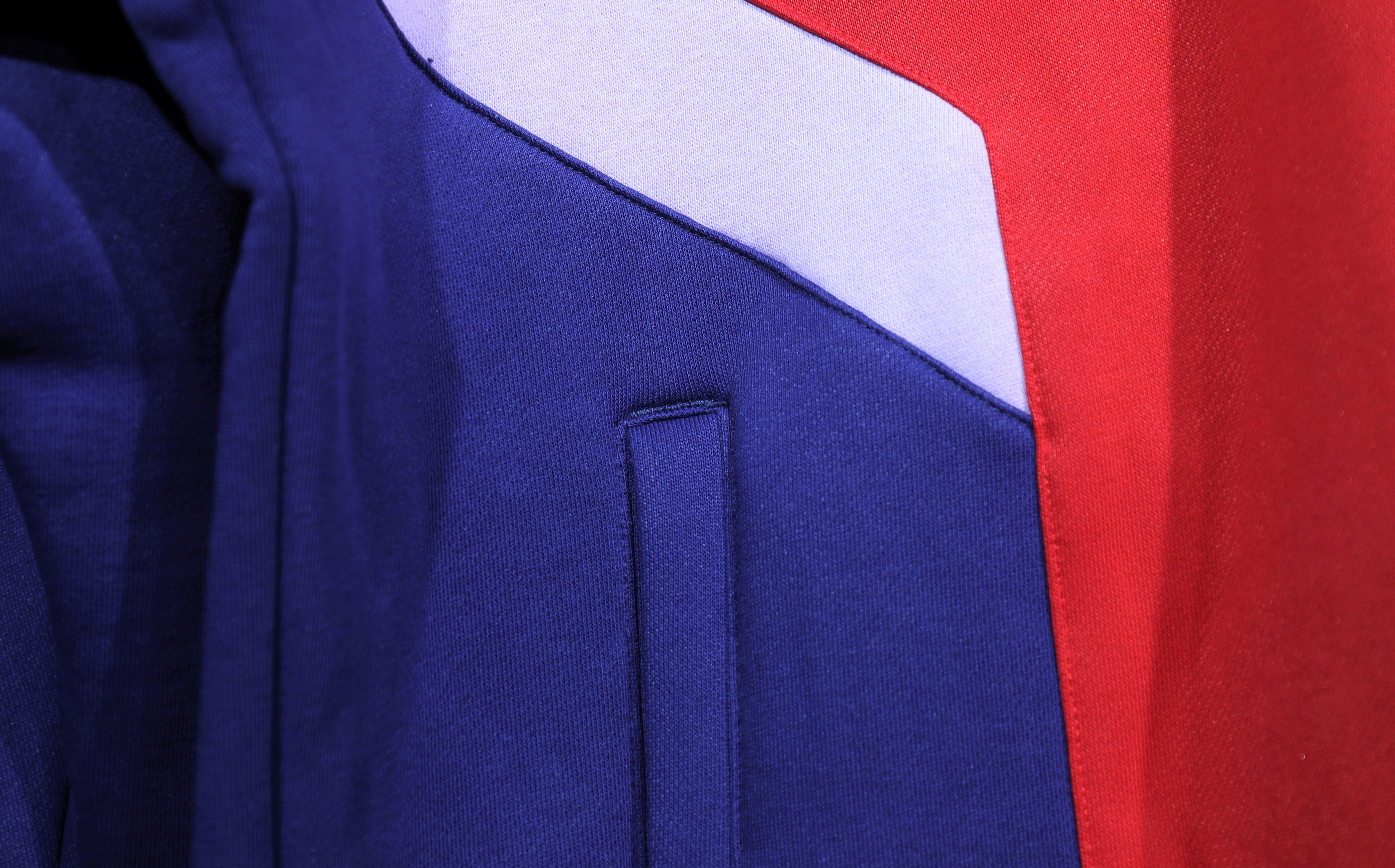 Arsenal Hoodie Training Kit Fleece-Lined Thick (Sweatshirt+Pants) Red&Blue 2025/26