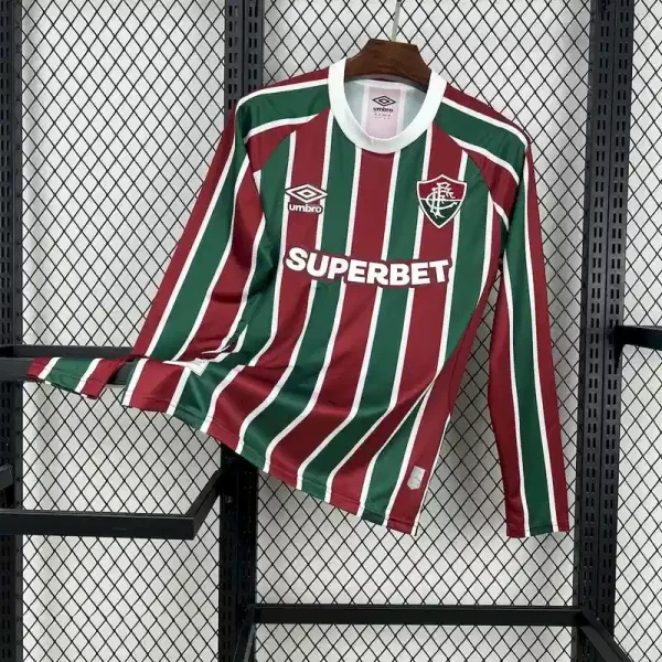 Fluminense FC Soccer Jersey Home Long Sleeve Custom Shirt 2025-26