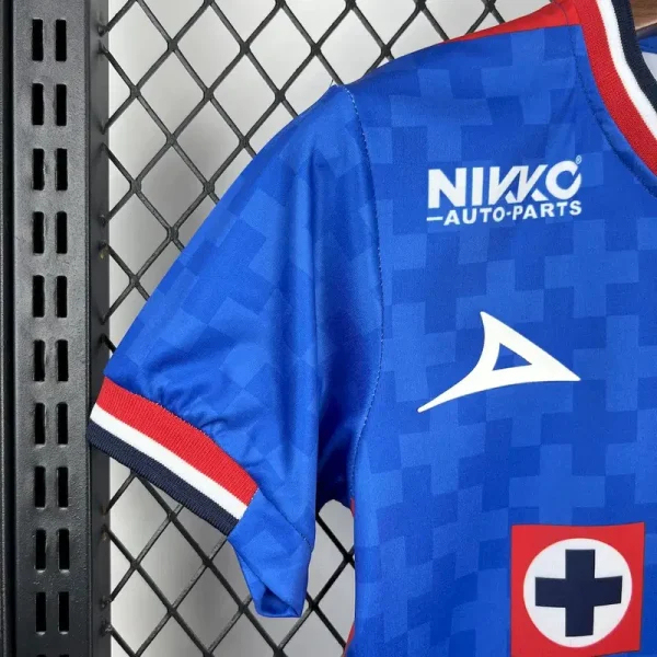Cruz Azul Soccer Jersey Home Kids Kit Jersey+Shorts 2025/26 - With Sponsor