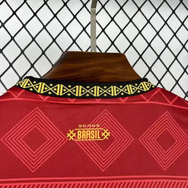 Brazil Soccer Jersey Red Special Edition Custom Shirt 2025