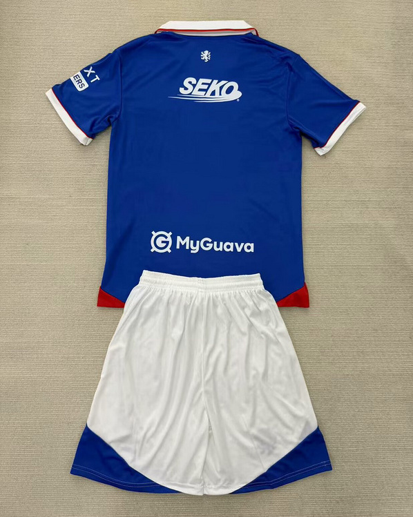 Rangers FC Soccer Jersey Home Kids Kit Jersey+Shorts 2025/26