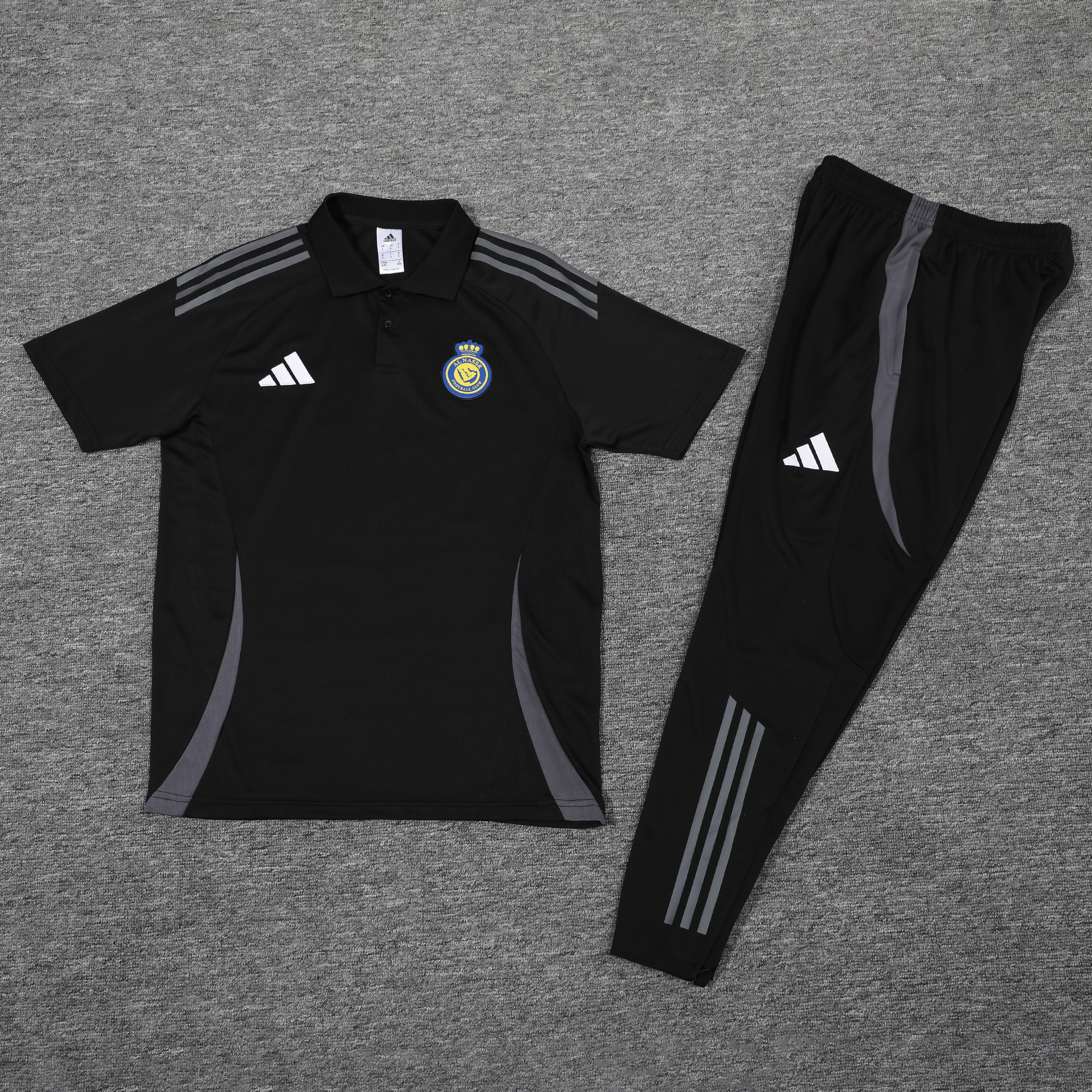 Al Nassr Training Kit (Polo+Pants) Black 2025/26
