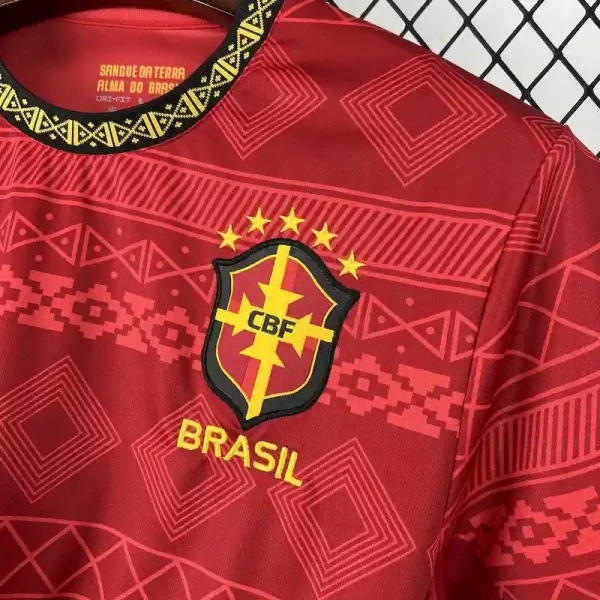 Brazil Soccer Jersey Red Special Edition Custom Shirt 2025