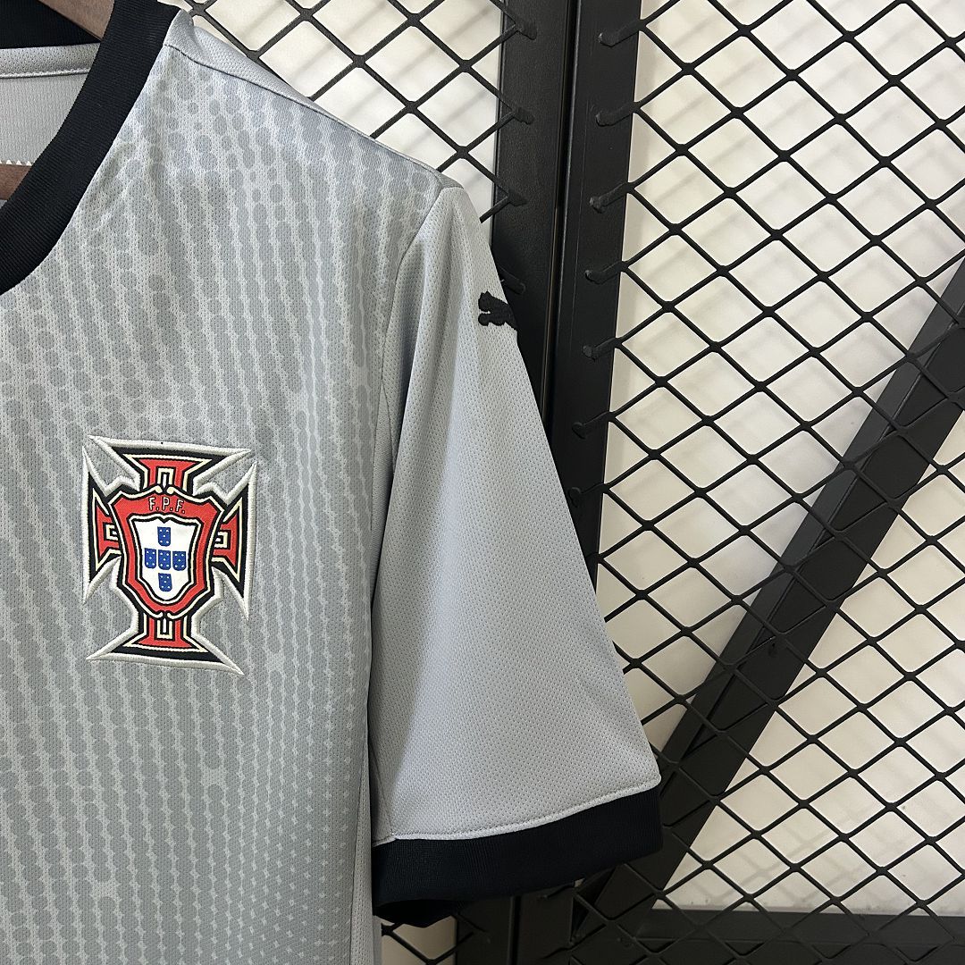 Portugal Soccer Jersey Grey Goalkeeper Custom Shirt 2025