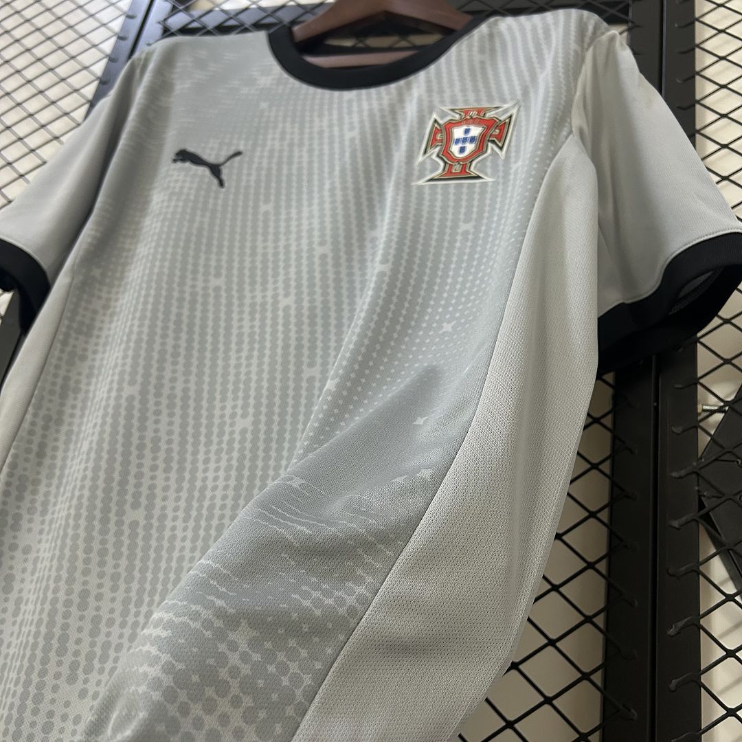 Portugal Soccer Jersey Grey Goalkeeper Custom Shirt 2025