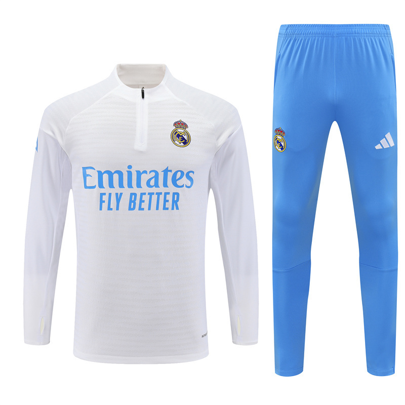 Real Madrid white and light blue Training Kit 25/26