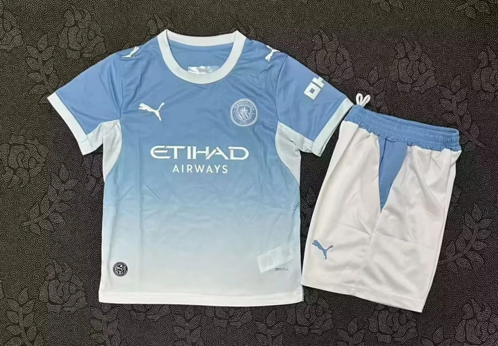2026/2027 Manchester City home Kids soccer jersey