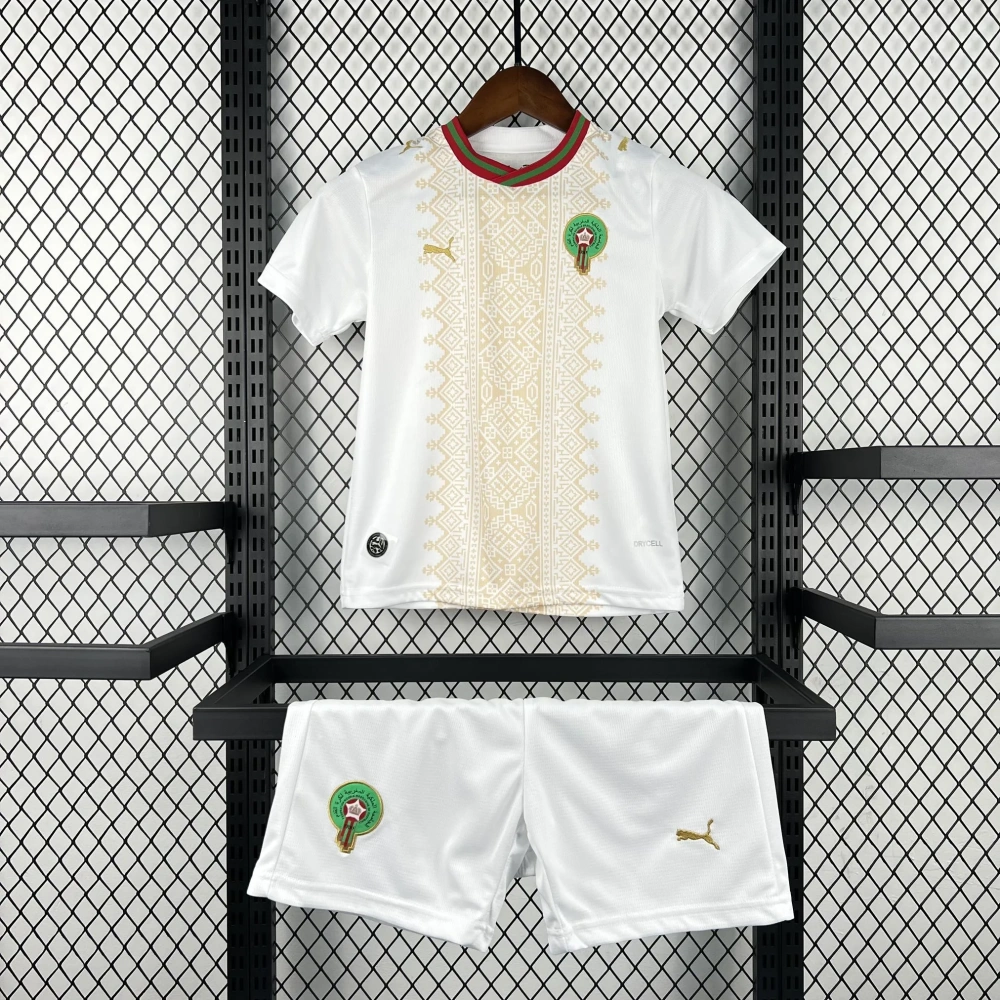 Morocco Soccer Jersey Away Kids Kit Jersey+Shorts 2026 World Cup