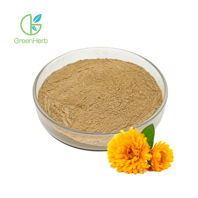 Tagetes Powder raw material close-up view