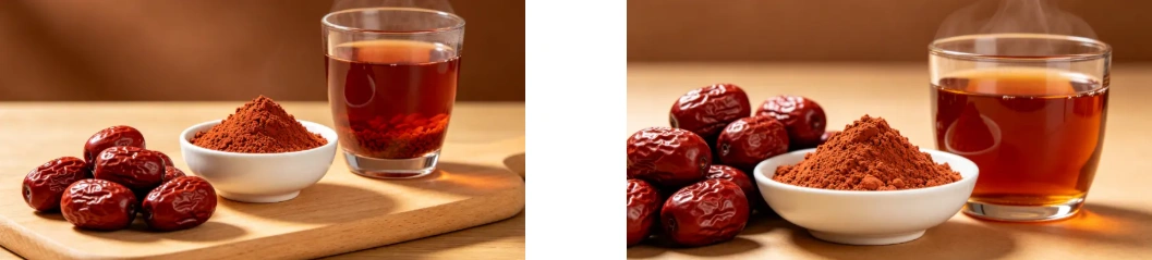 red date powder close up natural light