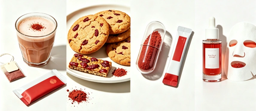 red date extract powder beside whole dried jujube fruit comparison