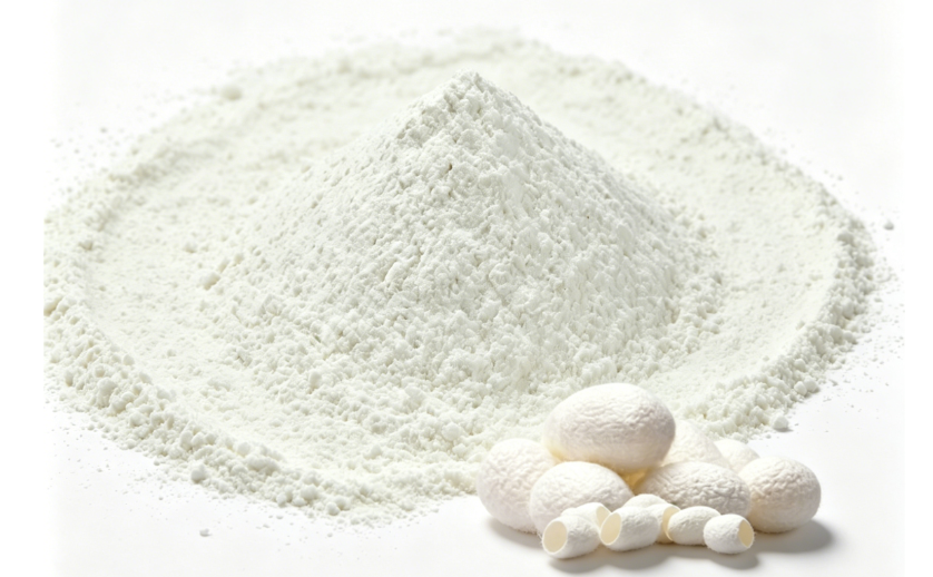 Sericin Powder close-up texture detail