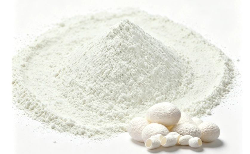 Sericin Powder close-up texture detail