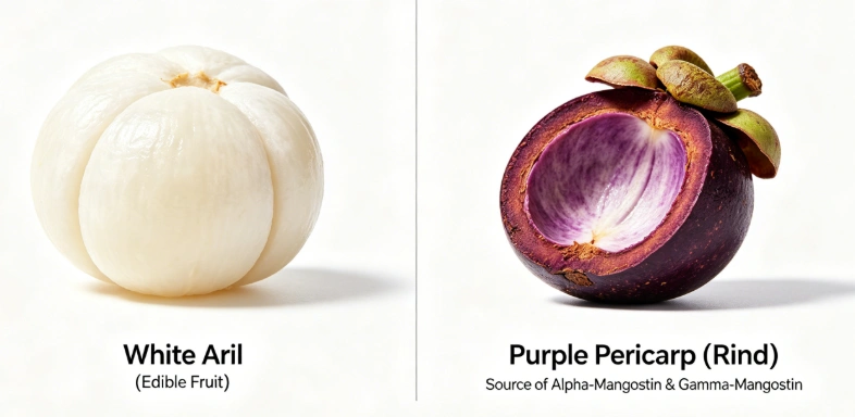 mangosteen extract pericarp powder close up
