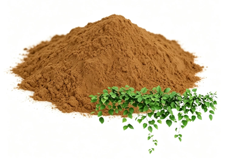 Light brown Ivy Leaf Extract fine powder detail