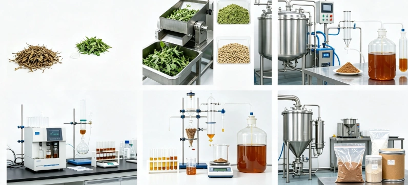 Hydroalcoholic extraction process flowchart for lobeline alkaloid standardization