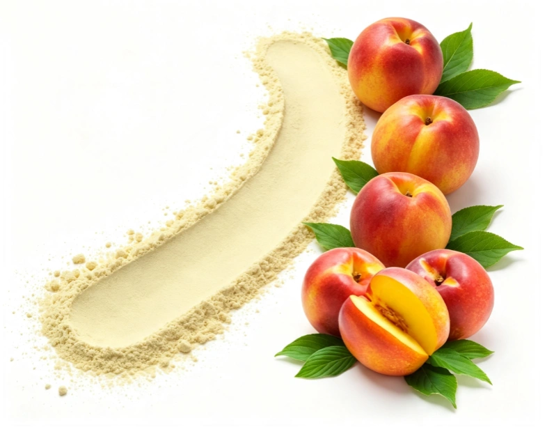 Freeze Dried Yellow Peach Powder close-up texture detail