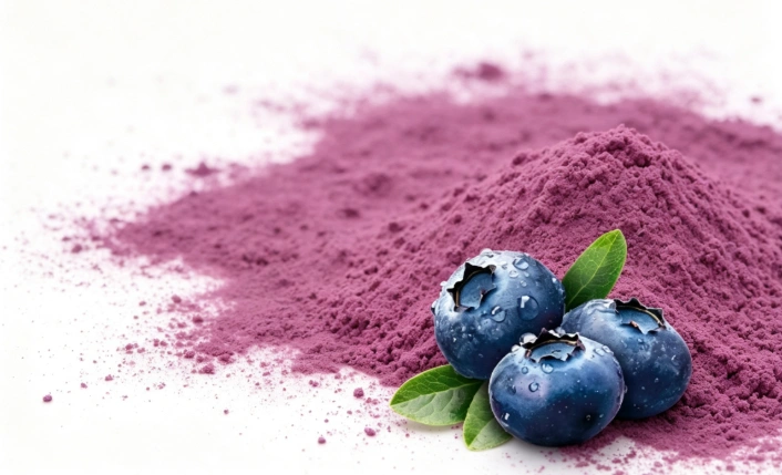 Freeze Dried Blueberry Powder close-up texture detail