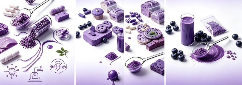 Freeze Dried Blueberry Powder multiple application scenes